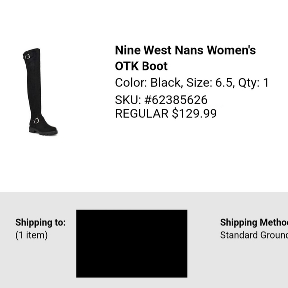 Black Over-the-Knee Womens Boots Size 6.5 - Picture 8 of 8